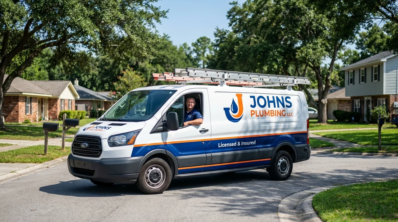 Johns Plumbing LLC service van in Hana, HI