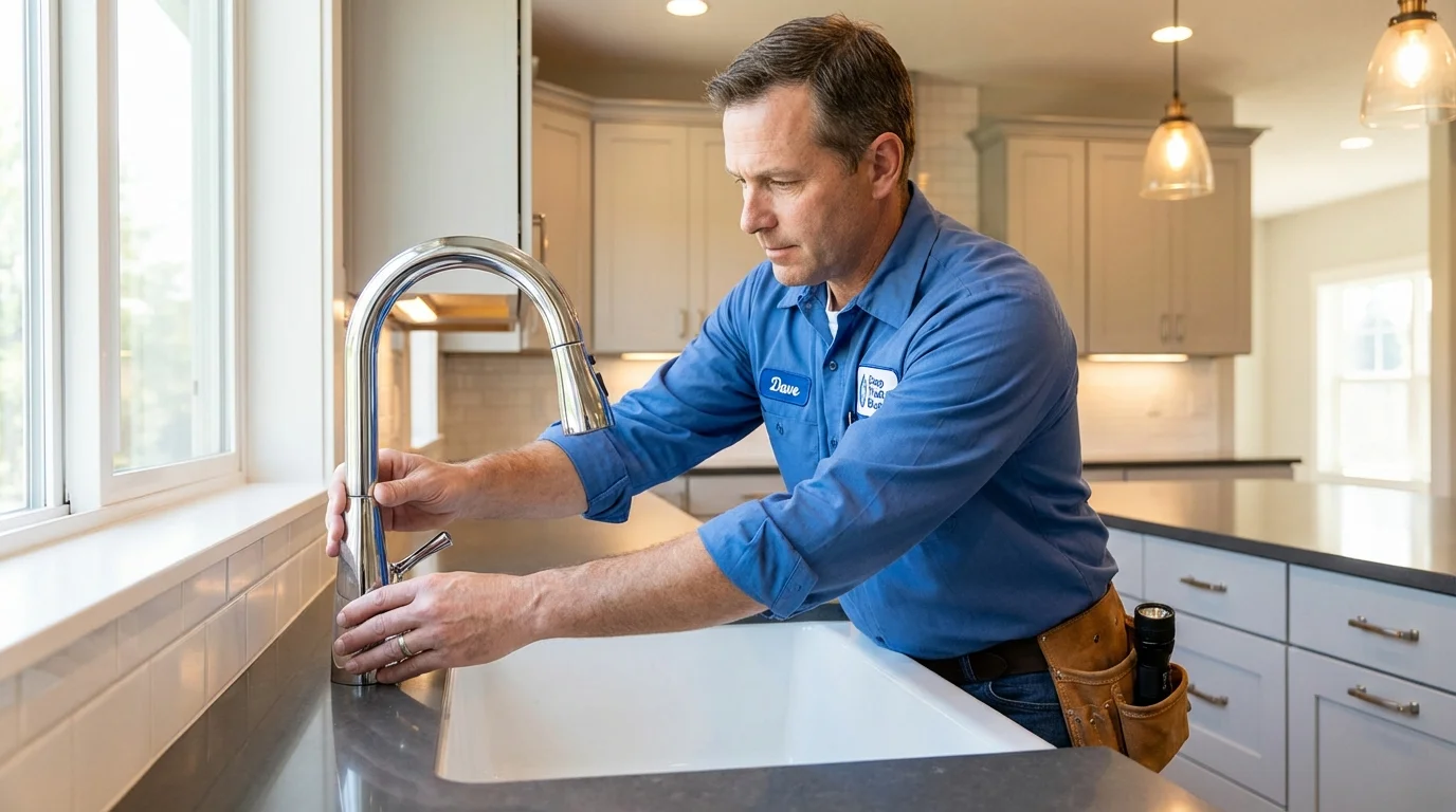 Kitchen faucet installation by Johns Plumbing LLC in Hana